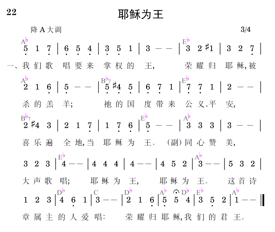 歌谱预览
