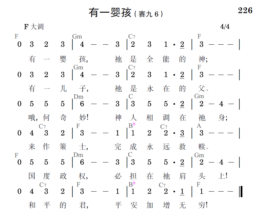 歌谱预览