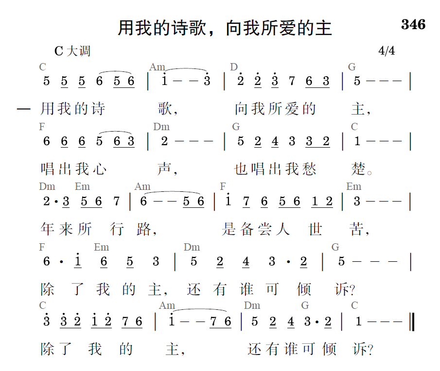 歌谱预览