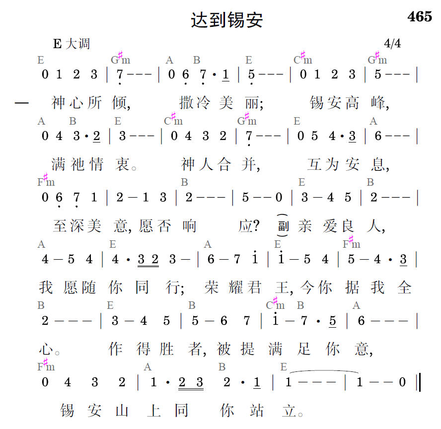 歌谱预览
