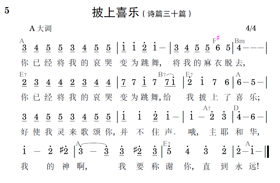 歌谱预览