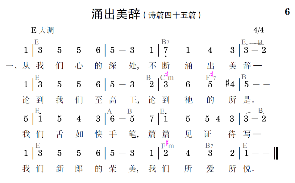 歌谱预览