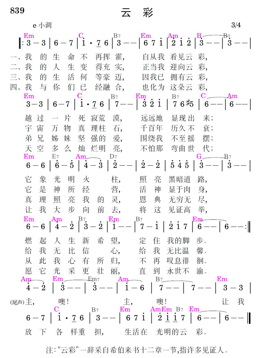 歌谱预览