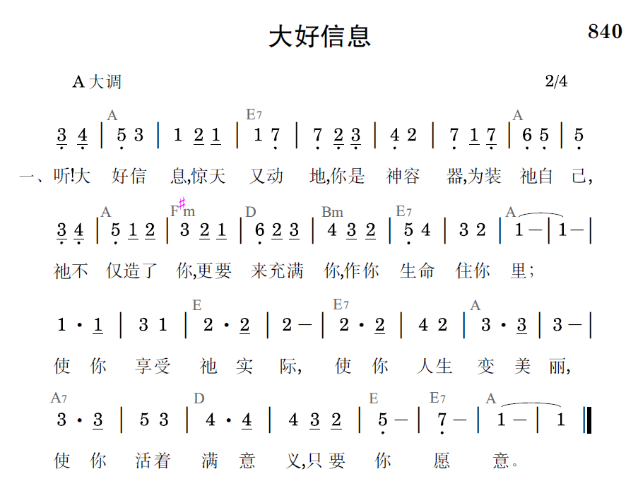 歌谱预览