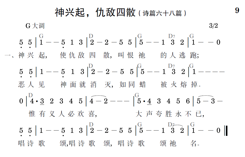 歌谱预览