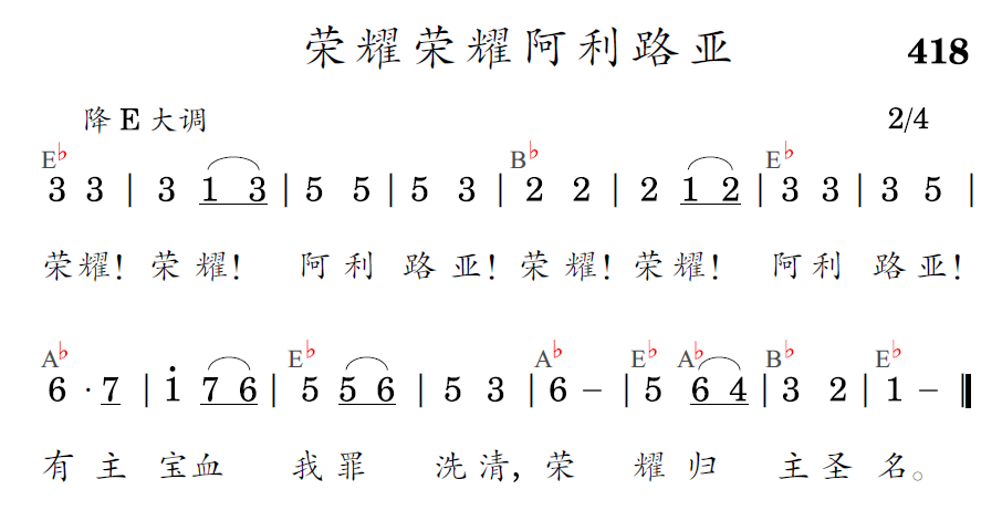 歌谱预览